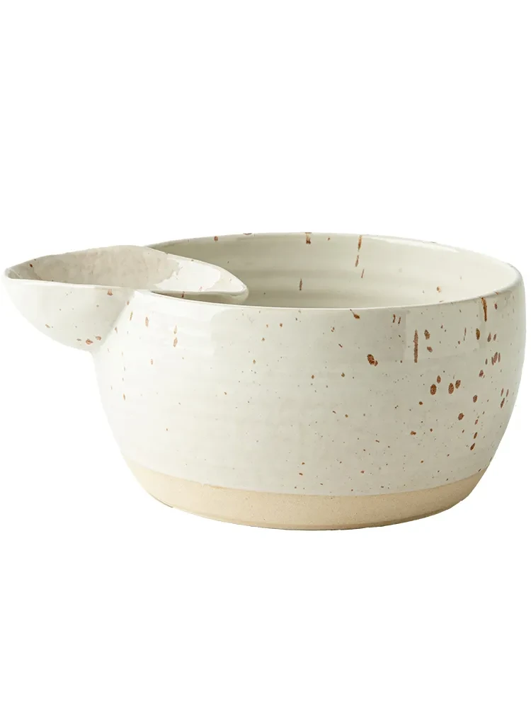 Self-contained Dipping Dish Snack French Fries Ceramic Snack Bowl