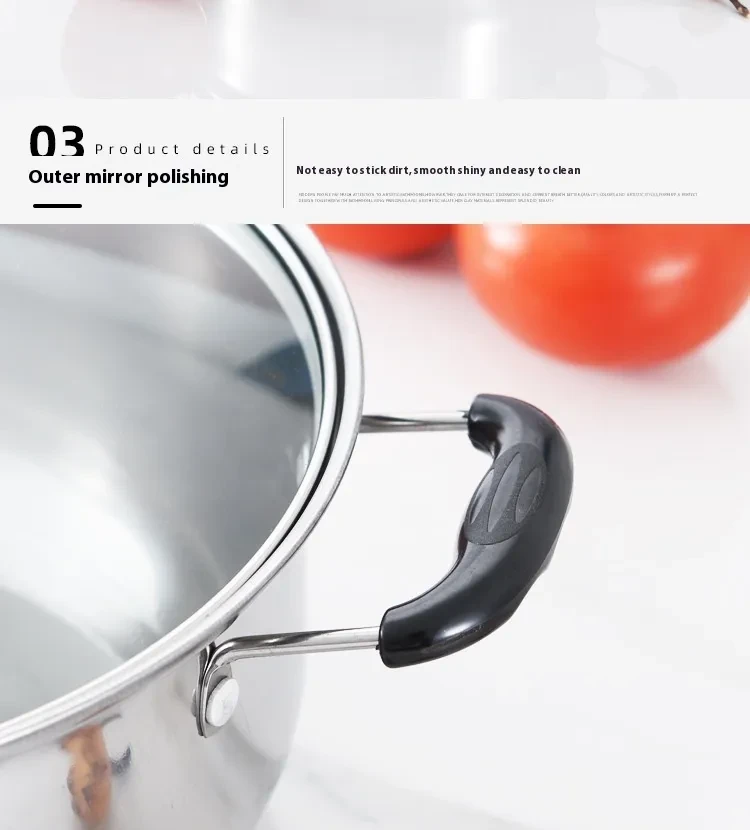 Stainless Steel Thickened Household Dual-sided Stockpot