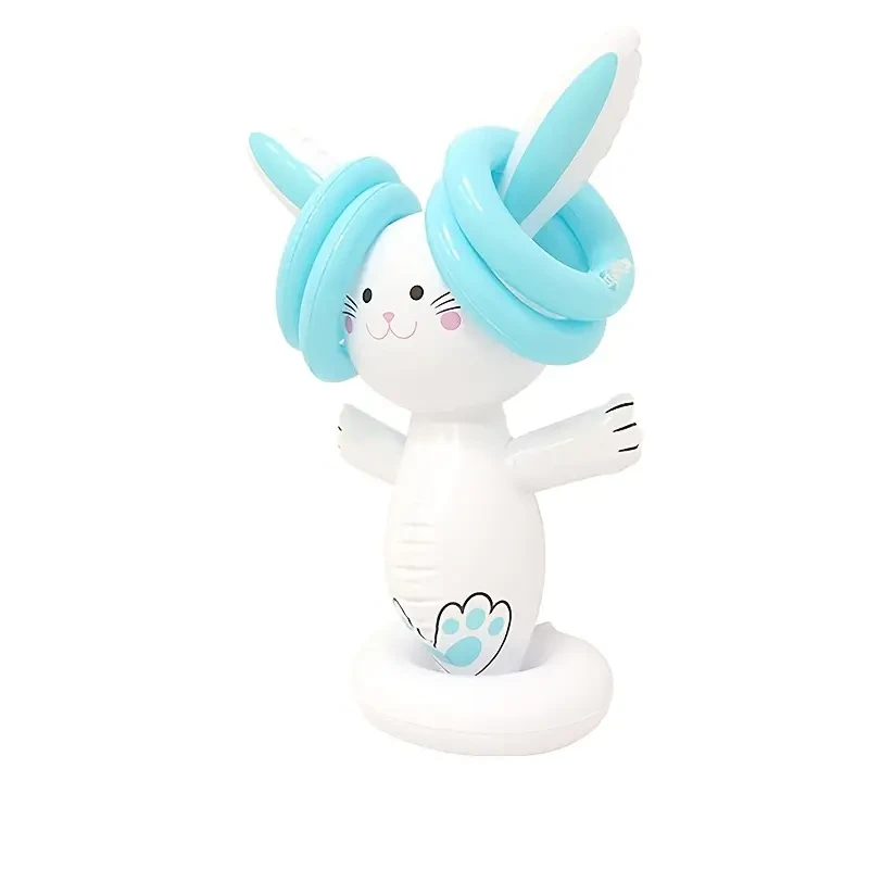 1 Set Easter Bunny Inflatable Ring Toss Game