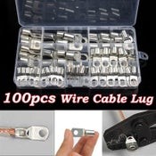 100pcs Wire Cable Lugs Copper Ring Wire Connectors Terminal