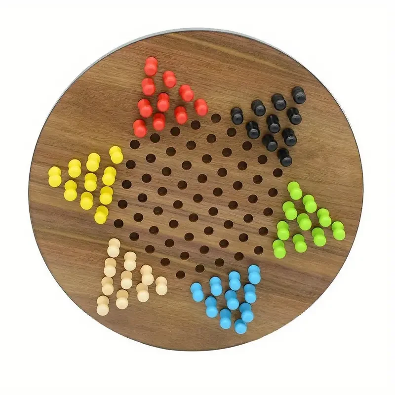 29cm Wood Fiber Board Chinese Checkers Game for Ages 14+