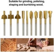 10pcs HSS Routing Router Bits Rotary