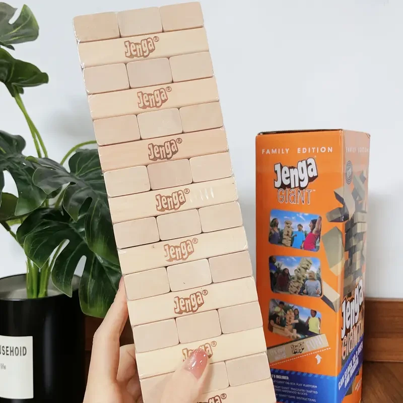 Classic Stacking Tower Game with Genuine Hardwood Blocks