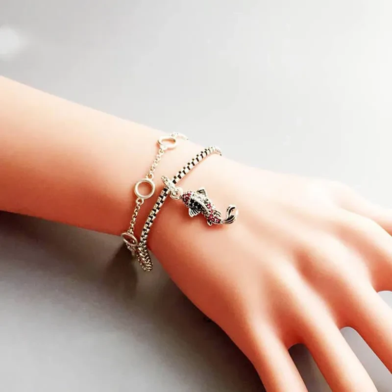 Female 925 Silver Fish Pendant