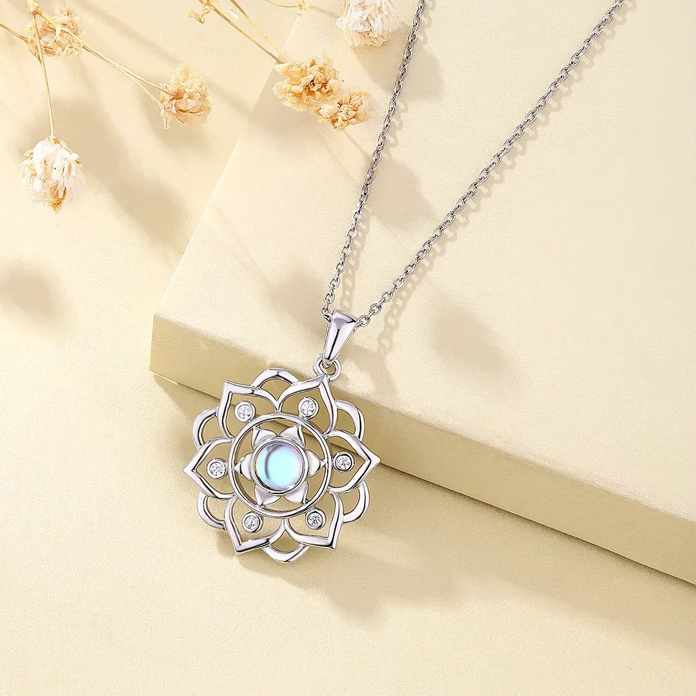 S925 Lotus Pendant Clavicle Chain
