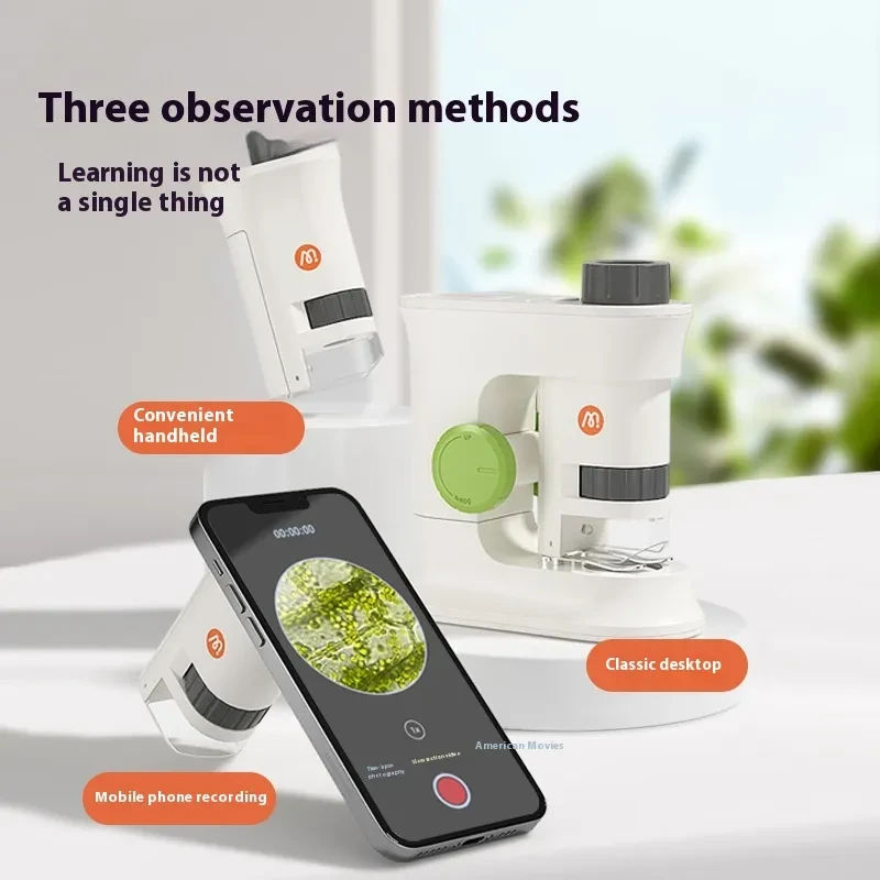 Children's HD Portable Scientific Experiment Handheld Microscope
