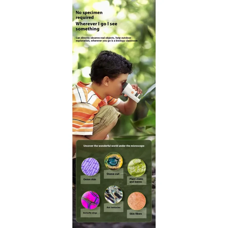 Children's HD Portable Scientific Experiment Handheld Microscope
