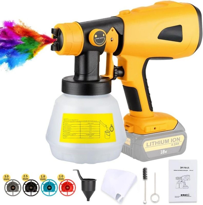 Cordless Spray Gun Paint Sprayer For Dewalt Battery