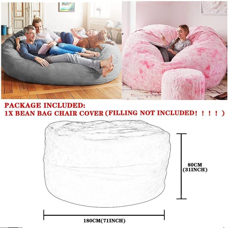 Bean Bag Cover Sofa Cushion Bed