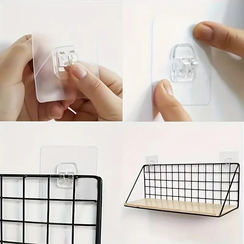 1pc Minimalist Punch-Free Metal Floating Shelf