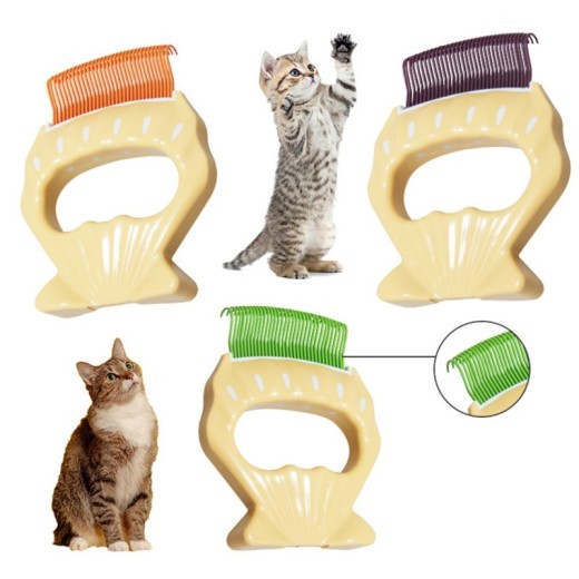 Pet Dog Cat Combs Shell Shaped Hair Remover Brush Pet Grooming Tools Dog Massage Comb Brush For Remove Pet Cat Loose Hairs