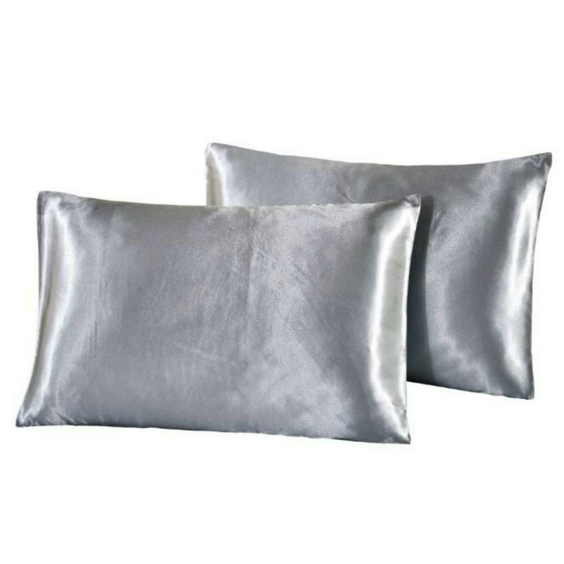 Satin Pillowcase Grey 2PC