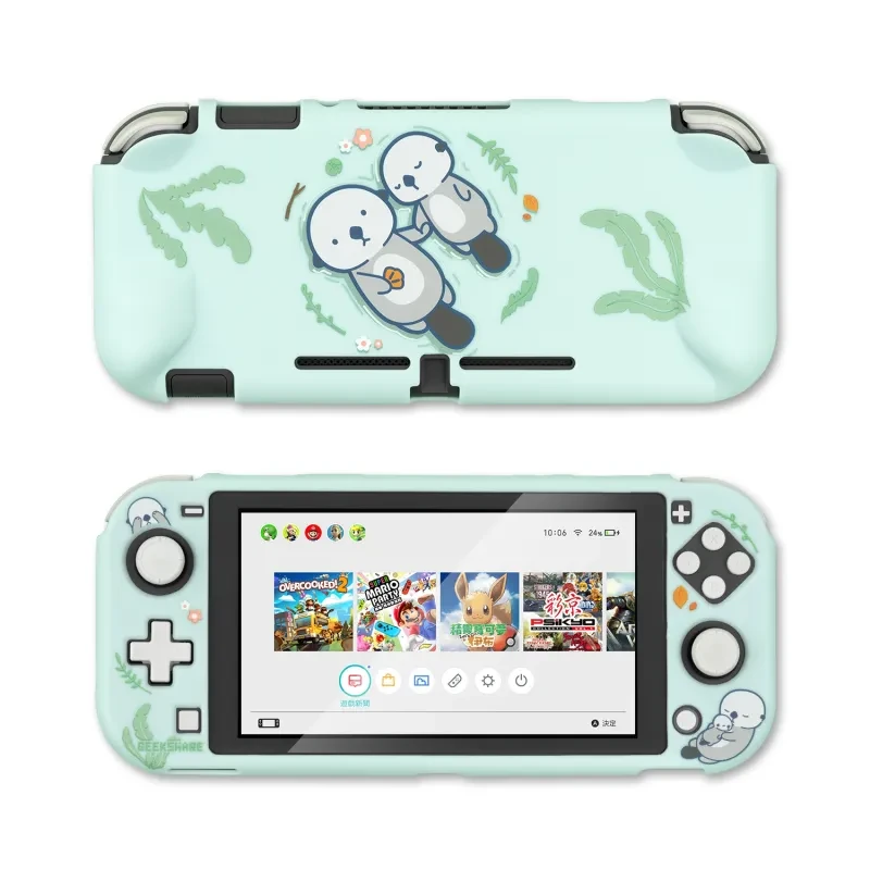 Sea Otter Switch Protective Shell PC Hard Cover Back Grip Housing NS Lite Controller Case Box For Nintendo Switch Accessories