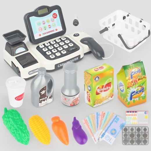 Cartoon supermarket cash register toy