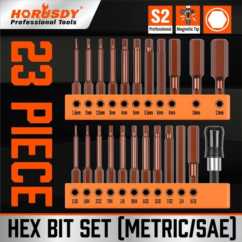 HORUSDY Hex Key Allen Drill Bit Set