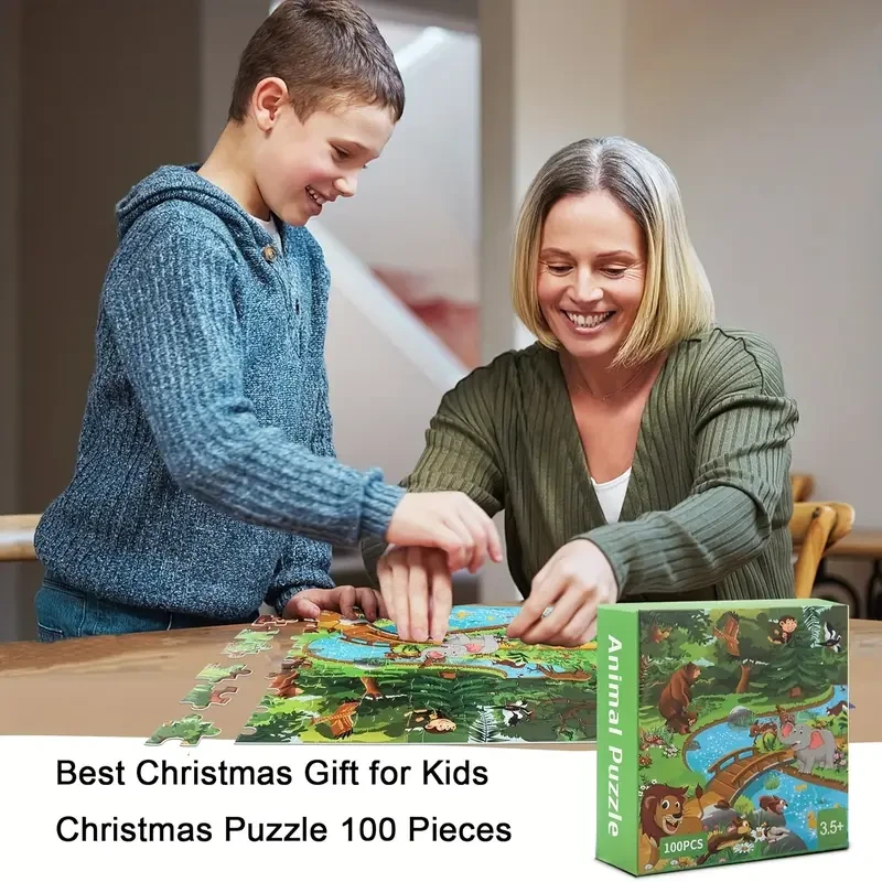 100pcs Vibrant Animal Kingdom Jigsaw Puzzle