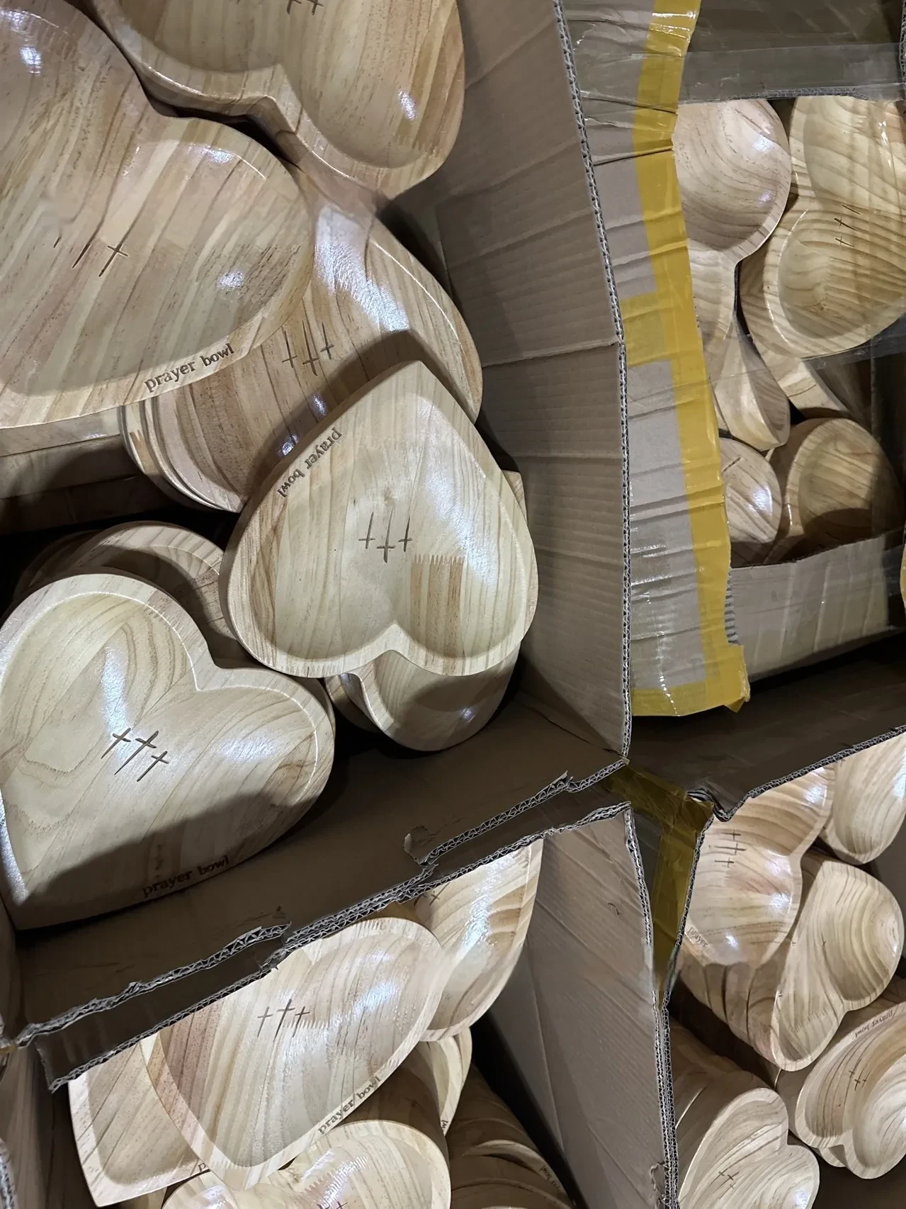 Heart-shaped Prayer Bowl Wooden Gift Prayer Bowl Prayer Card