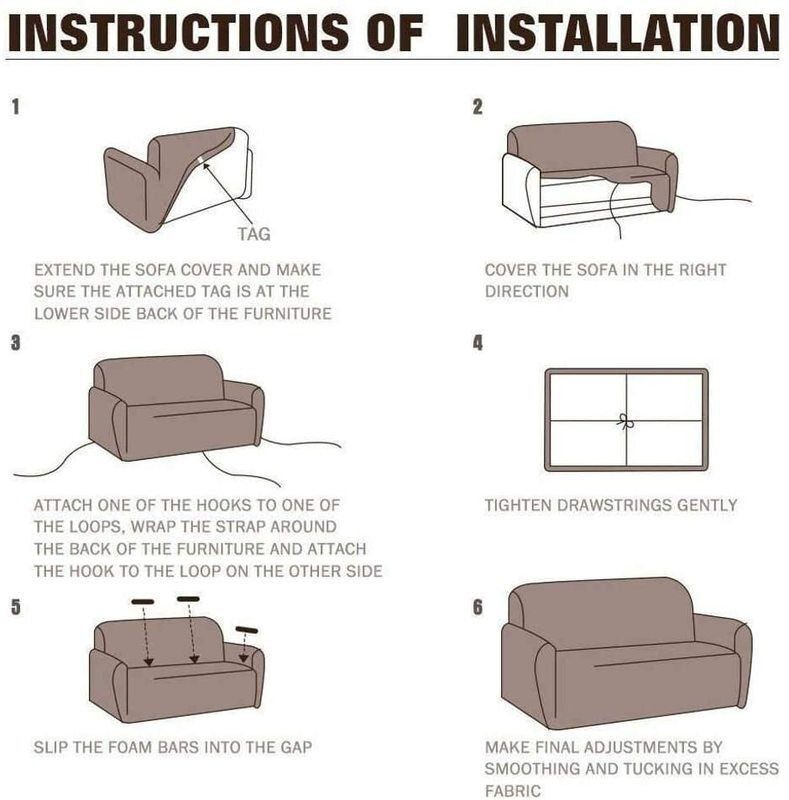 Sofa Couch Cover 1 Seater 90-140cm