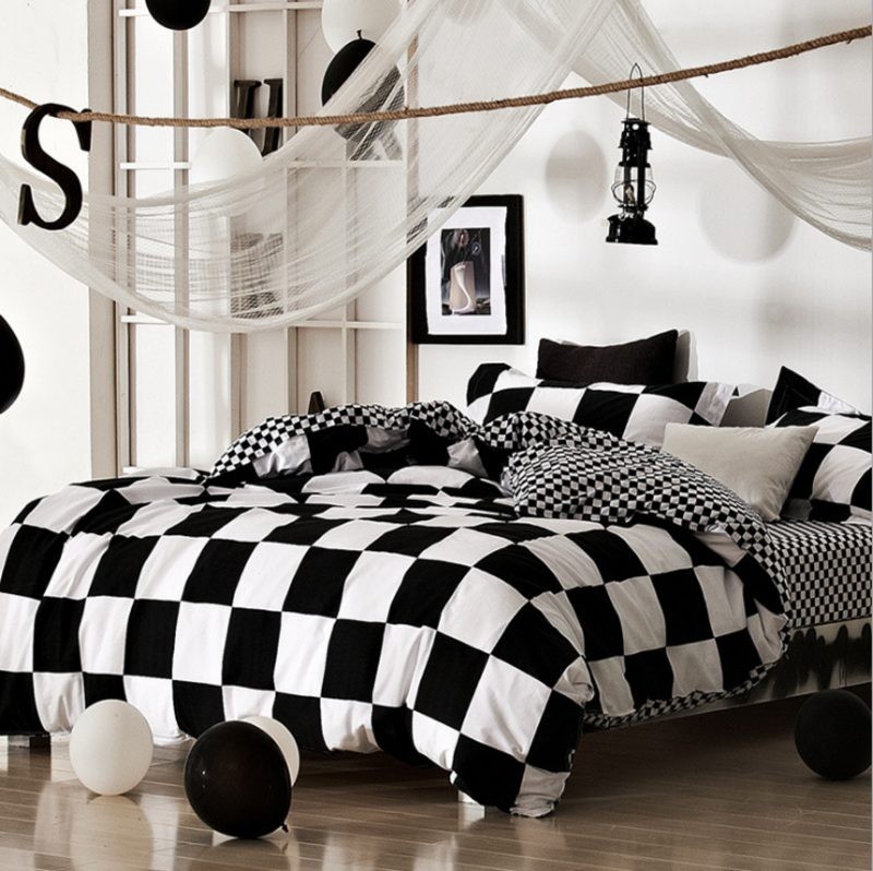 Duvet Cover Bedding Set Queen size chess