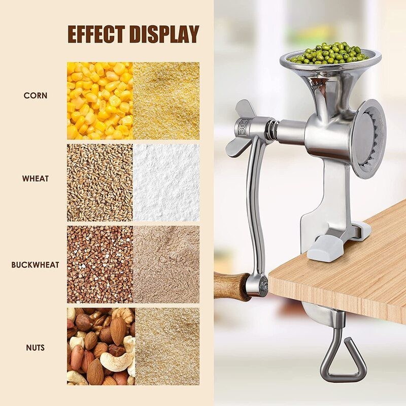 Coffee Bean Grinder Manual Mill Wheat Corn Grain Nuts Flour Seeds