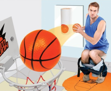 Toilet basketball court, boring toilet toy, toilet basketball
