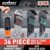 HORUSDY Hex Torx Key Long End Star Allen Wrench Ball Keys Metric SAE