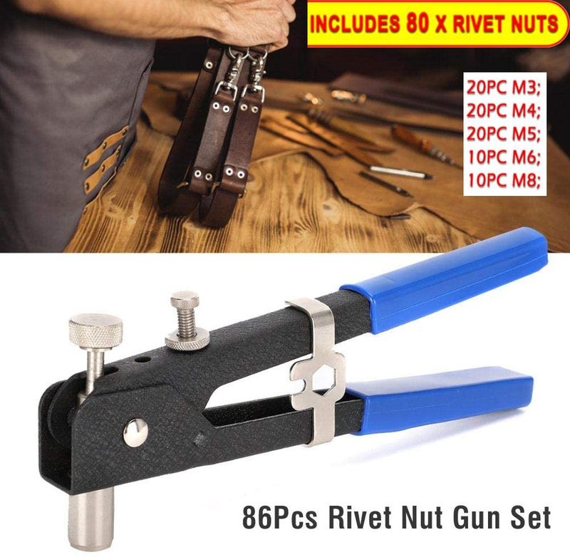 86pcs Rivet Nut Rivnut Tool Kit