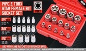HORUSDY Torx Socket Set Female Start Bit Set