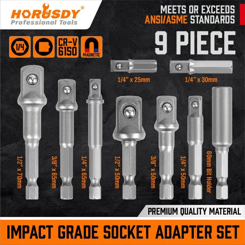 HORUSDY Impact Drill Bit Socket Adapter Set