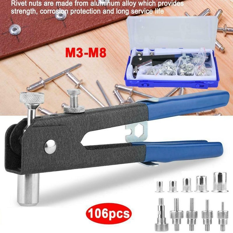 106pcs Rivet Nut Rivnut Tool Kit
