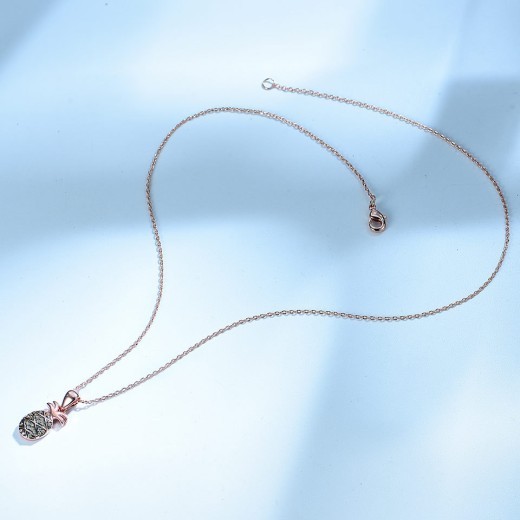 Rose gold fruit clavicle chain