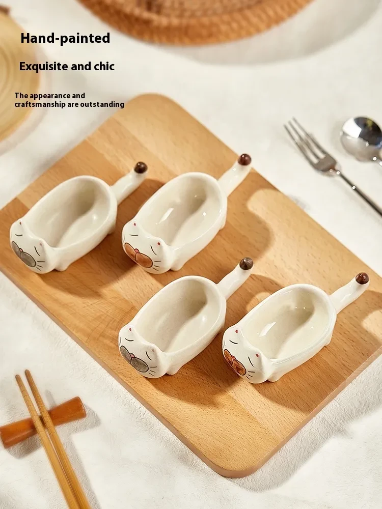 Saucer Dish Ceramic Household Seasoning Plate