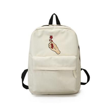 Embroidered Rose Backpack