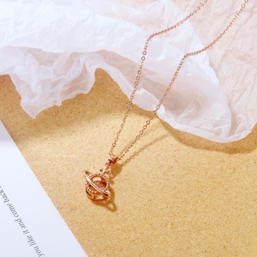Cross Rose Gold Plated Clavicle Chain
