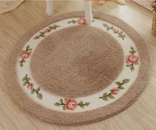Pastoral Rose Round Carpet Floor Mat