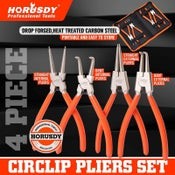 4pcs 7" Circlip Pliers Set Internal External Bent Straight Snap