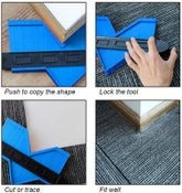 10" Contour Gauge Duplicator with Lock Carpentry Tool Precise Measure