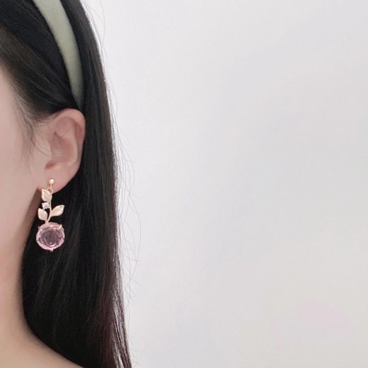 Little Prince's Rose Flower Studs Ear Clip