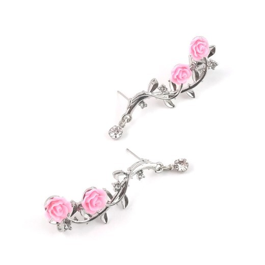 Individual Style Women's Stud Earrings Rose Branch