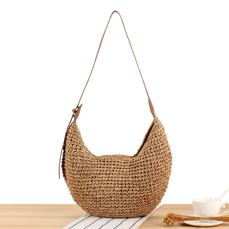 Simple Casual Paper String Hand-woven Bag Tote Bag