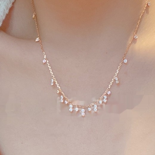 Fashion Tassel High Carbon Diamond Women's Necklace