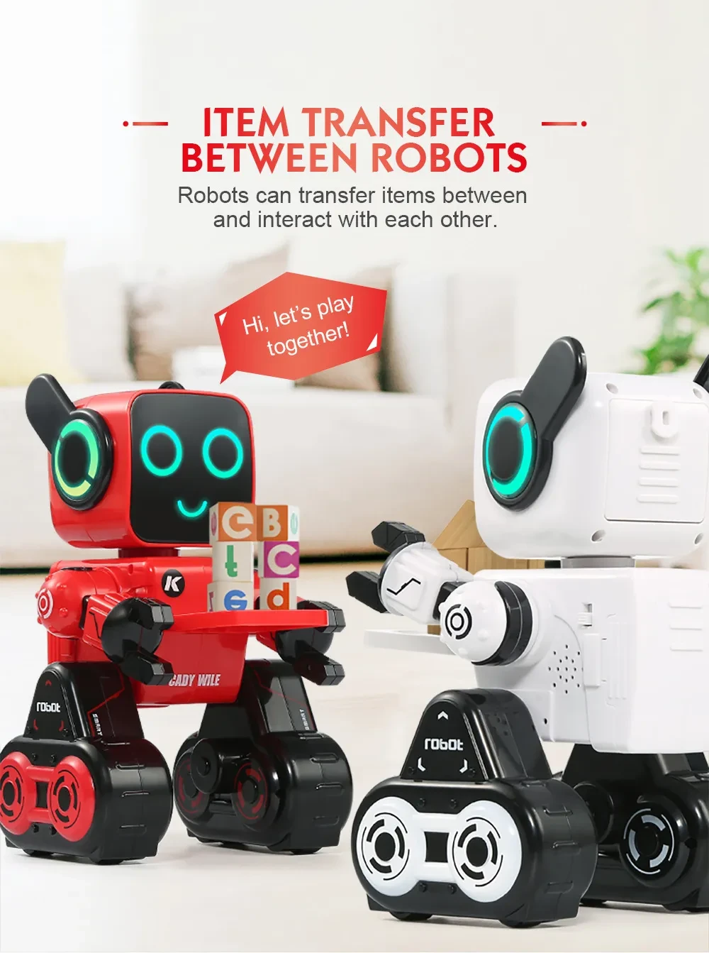 Red Intelligent Remote Control Robot
