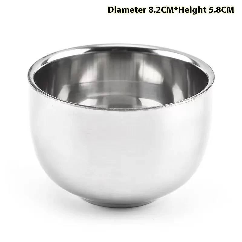 Stainless Steel Shaving Bowl Foam Bowl Soap Bowl Beard Soap Cup