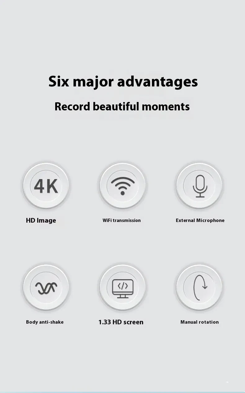 4K HD Anti Shake Pocket Sports Camera Mini