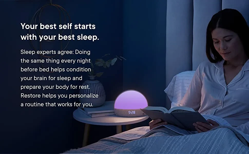 Hatch Restore Smart Clock Small Night Light Atmosphere Light Baby Audio Monitor Sleep Instrument White Noise