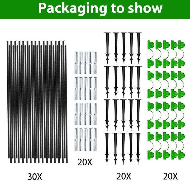Greenhouse Hoops Set Gardening Rod Seedling Arch Shed Bracket Tunnel