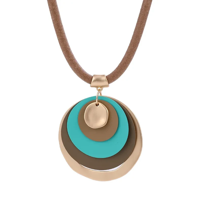 Choker Trend Round Pendant Geometry