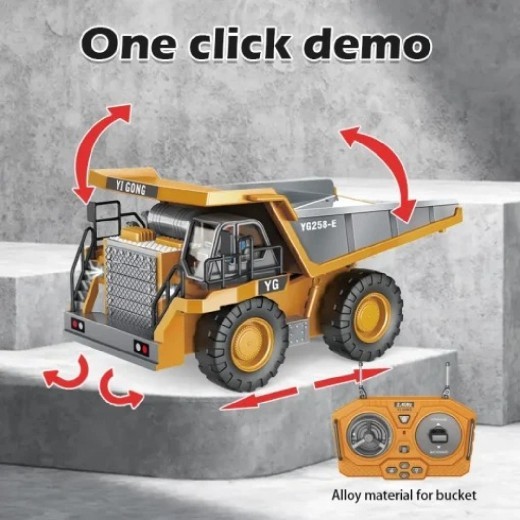 Alloy Engineering Vehicle Remote Control Dump Truck Children's Toy