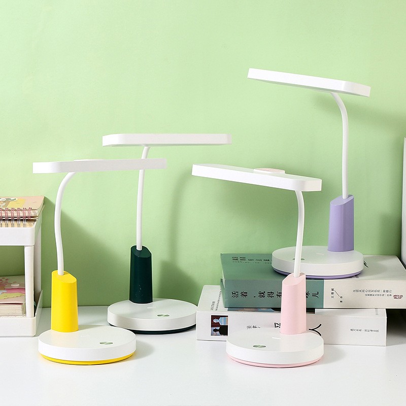 Simple LED Touch Table Lamp Three-color Electrodeless Dimming