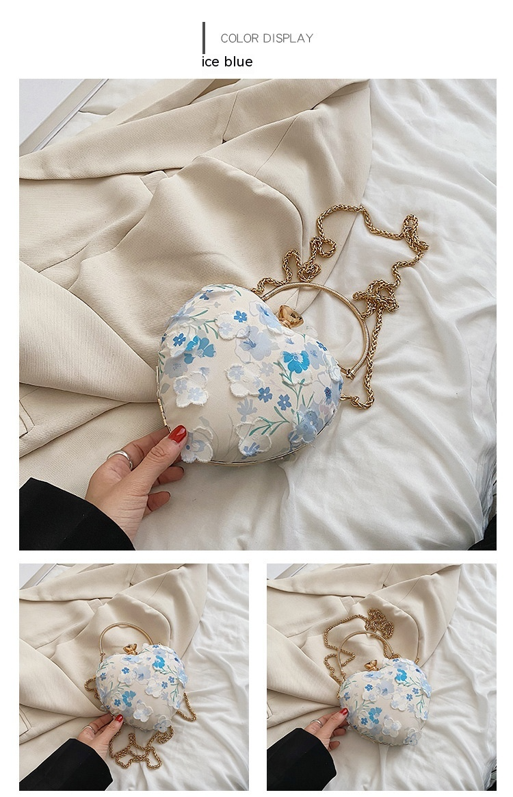 Sweet Floral Chain Crossbody Bag Fashion Tote